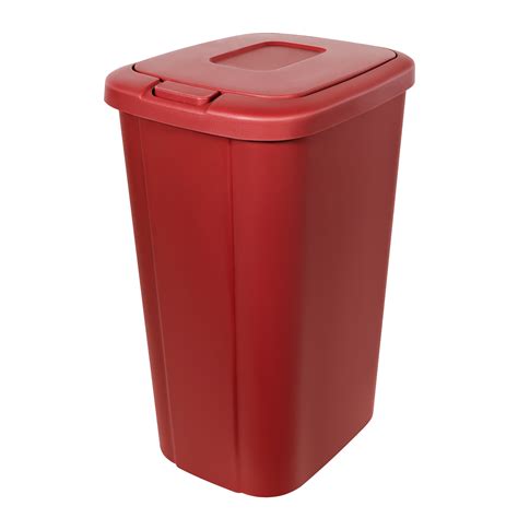 Red Kitchen Trash Can With Lid Touchless Automatic Red Trash Can