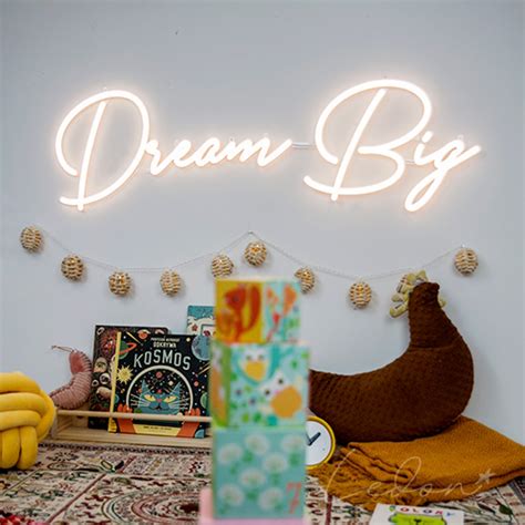 Napis ledowy na ścianę Dream Big Napisy LED Ledon