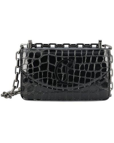 Black Christian Louboutin Shoulder Bags For Women Lyst