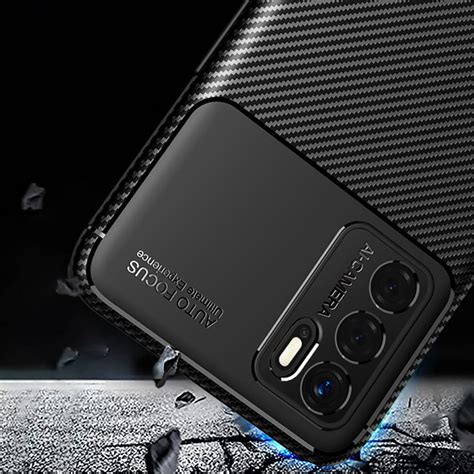 Flexi Slim Carbon Fibre Case For Oppo A16s A54s Black