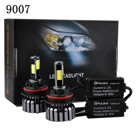 9007 HB5 Hi Low Beam 120W 12800lm 4 Sides CREE LED Headlight Kit 6000K