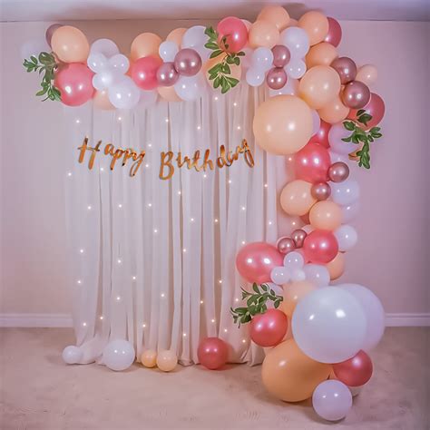 Happy Birthday Balloon Decoration Kit For Girls Party Decor