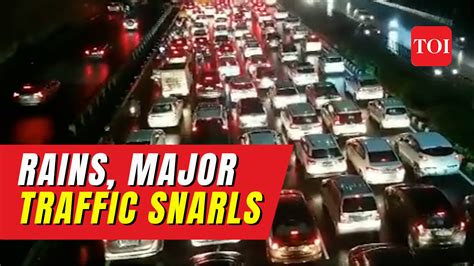 Massive Traffic Snarl On Delhi Jaipur Expressway After Rain Lashes