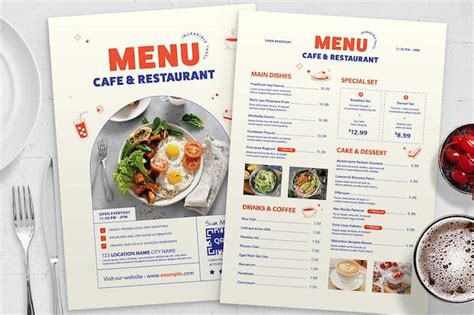 Modern Cafe Menu Template - Design Template Place