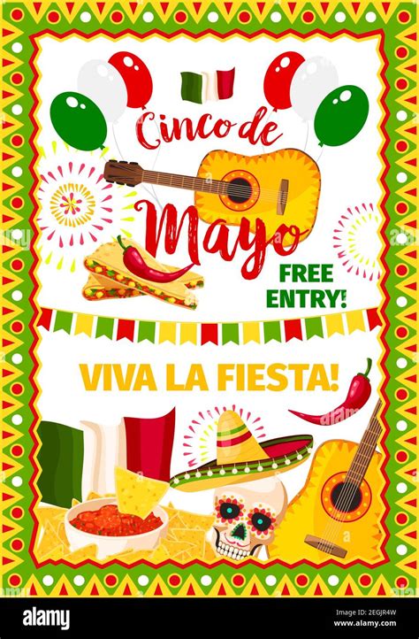 Cinco De Mayo Mexican Holiday Greeting Card For Mexico National