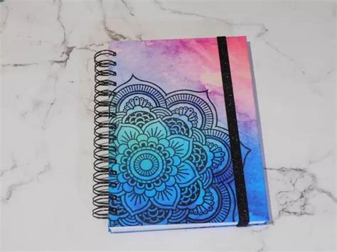 Cuadernos A5 Tapa Dura Anillados 100 Hojas Mandala