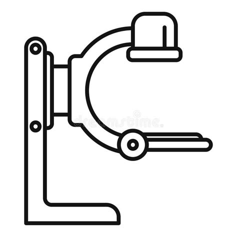 Medical Scanner Machine Drawing For Modern Clinic Examination Stock