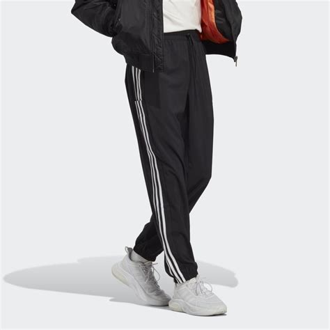 Adidas AEROREADY Essentials Elastic Cuff Woven 3 Stripes Pants Black