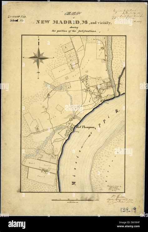 Map Of New Madrid Mo And Vicinity Showing The Position Of The