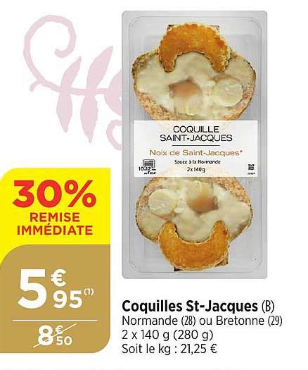 Promo Coquilles St jacques Normande Ou Bretonne chez Maximarché