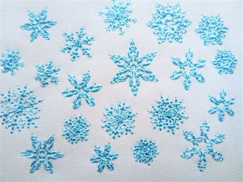 Micro Mini Small Single Snowflakes Machine Embroidery Design