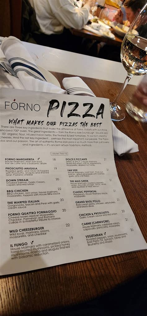 Menu At Forno Pub Bar Red Deer