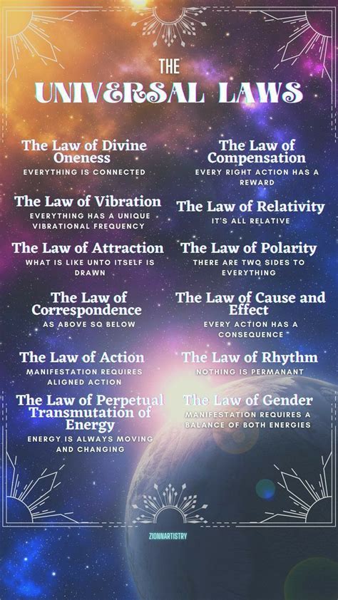 The 12 Laws Of The Universe Artofit