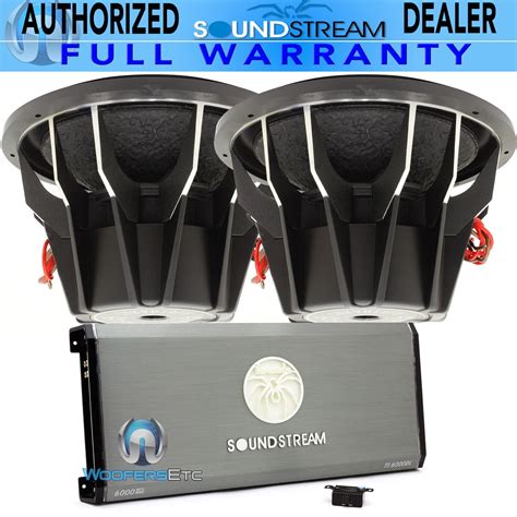 Pkg SOUNDSTREAM 2 T5 152 15 SUBWOOFERS SPEAKERS T1 6000DL BASS