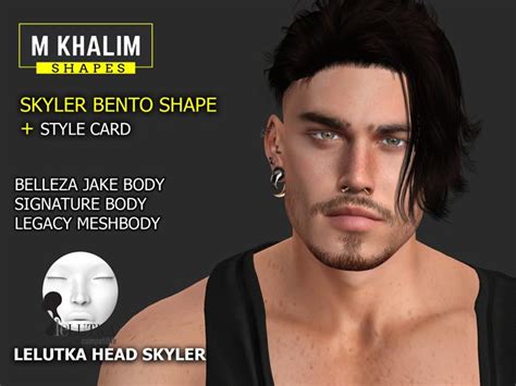 Second Life Marketplace Skyler Bento Male Shape For Lelutka Head Skyler Legacy Body