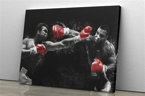 Mike Tyson Vs Muhammad Ali Wall Art Home Decor Poster Canvas Kaiteez