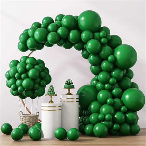 Amazon Rubfac Pcs Dark Green Balloons Different Sizes