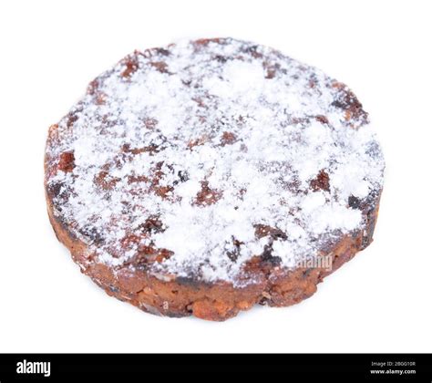 Delicious Cake Panforte Isolated On White Stock Photo Alamy