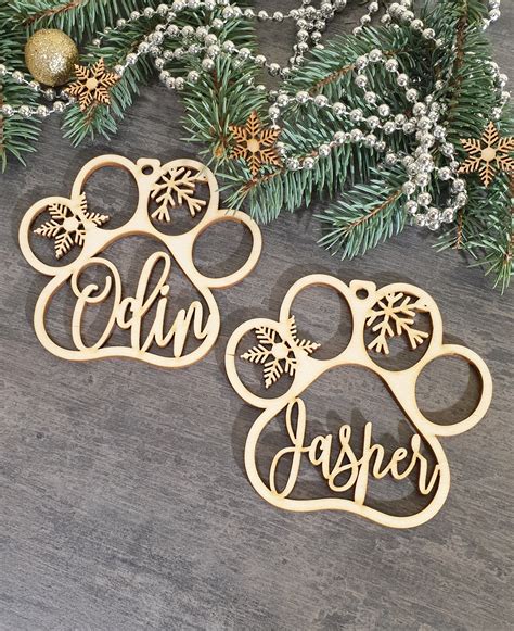 Personalized Paw Ornament Custom Dog Paw Name Custom Dog - Etsy