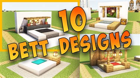 10 BETT DESIGNS In MINECRAFT Bauen TUTORIAL YouTube