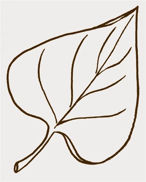 Printable Sunflower Leaf Outline