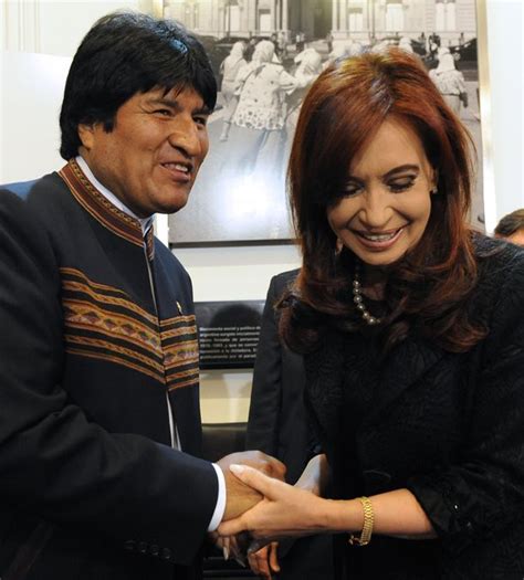 Cristina Kirchner Se Re Ne Con Evo Morales