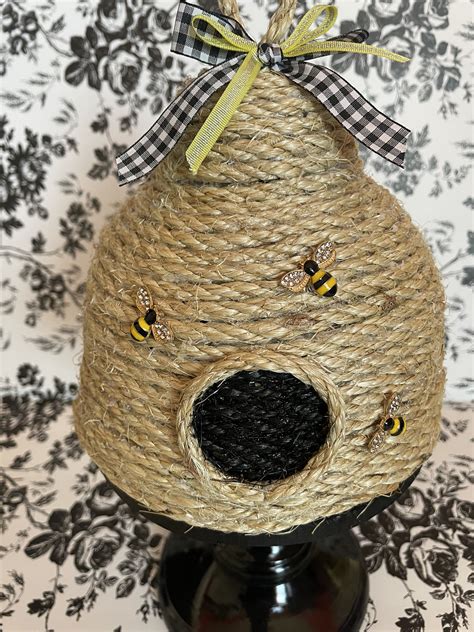 Bee Skep Bee Lover Bee Skep Decor Hive Hive Decor Etsy