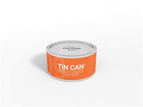 Premium Psd Metal Tin Can Packaging Mockup