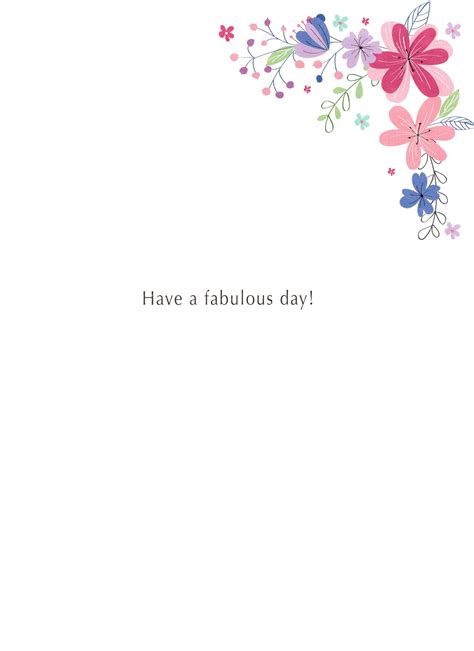 Happy Birthday Flowers Gigantic Greeting Card A4 Sized Cards Love Kates