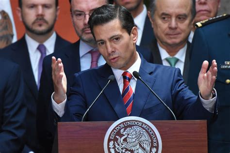 Mexicos President Enrique Pena Nieto Speaks Editorial Stock Photo