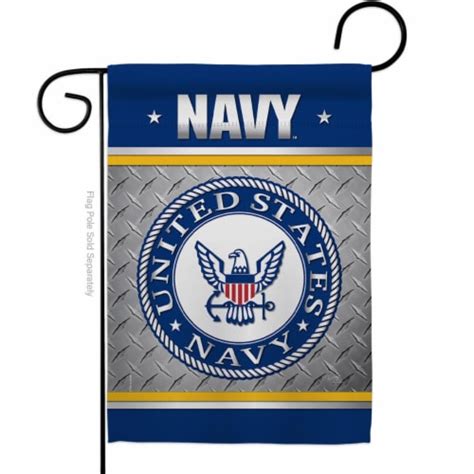 Breeze Decor G158422 BO US Navy Garden Flag Armed Forces 13 X 18 5 In