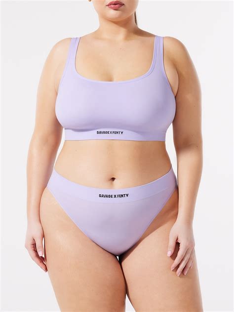 Seamless High Waist Bikini Knickers In Purple Savage X Fenty Uk