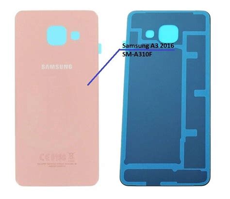 Samsung A3 2016 SM A310F Akkudeckel Backcover Rückseite aus Glas Rosa