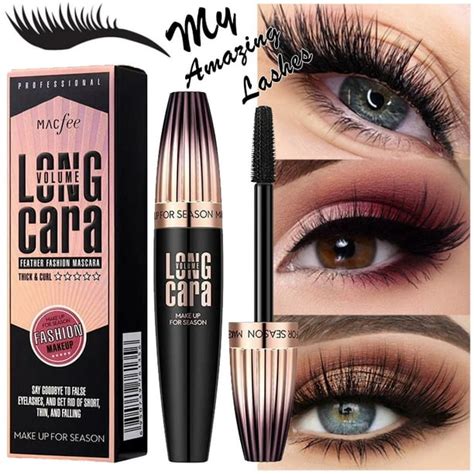 My Amazing Lashes Mascara Black 4d Silk Fiber Eyelashes Lengthening Mascara Waterproof Lash