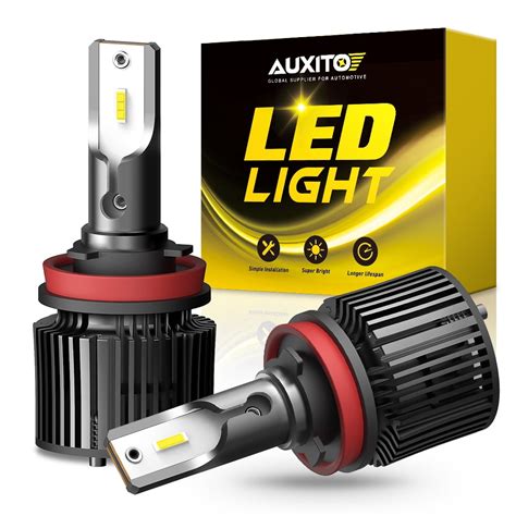 Auxito H Led Headlight Bulbs Lm Brighter Per Set K Cool