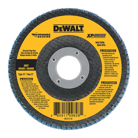 Dewalt Flap Disc Dia In Ah In Grit J Dw