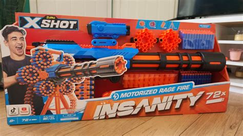 X Shot Insanity Motorized Rage Fire Blaster 72 Darts Included Xshot