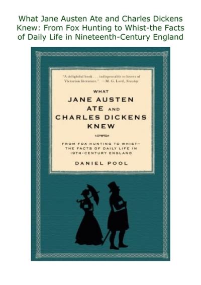 Book READ What Jane Austen Ate And Charles Dickens Knew From Fox