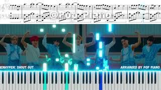 Enhypen 엔하이픈 Shout Out by Pop Piano Hoja