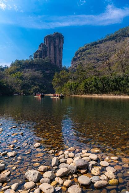 Premium Photo View On The Ninebend River In The Wuyishan Scenic Area