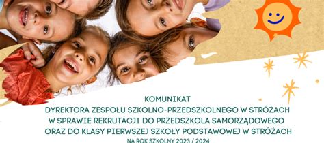 Rekrutacja Do Przedszkola Oraz Do Klasy Pierwszej Zesp Szkolno