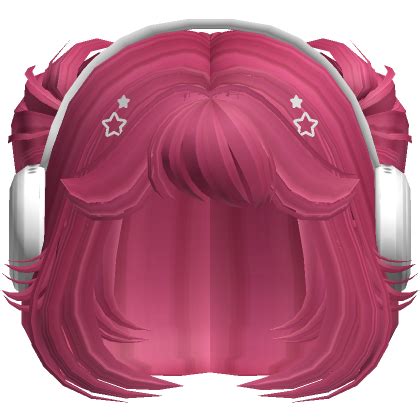 Cute Mini Buns W Y2K Star Headphones Hot Pink Roblox