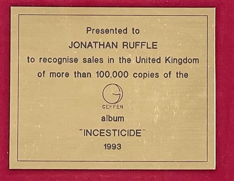 Lot 43 Nirvana Insecticide Gold Disc Award