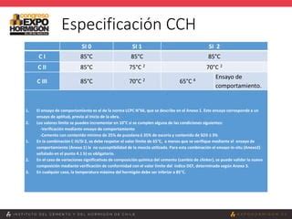 Nuevas especificaciones para hormigones masivos Comisión de