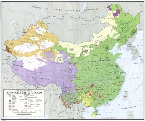 Ethnolinguistic groups of China (1967) - Vivid Maps