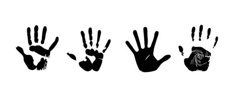 Handprint Silhouette Illustration. Hand Palm Silhouette for Logo ...