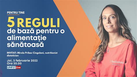 PENTRU TINE 5 reguli de bază pentru o alimentație sănătoasă YouTube