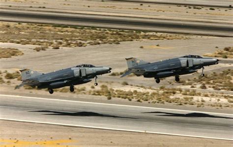 F 4G S From 561 Fighter Squadron Departing Nellis AFB 1996 Fighter