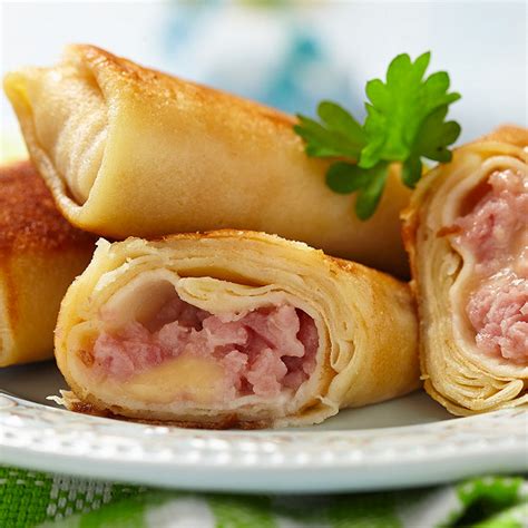 Recette Crêpe roulées au jambon et fromage