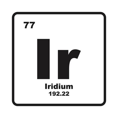 Premium Vector Iridium Chemistry Iconchemical Element In The Periodic